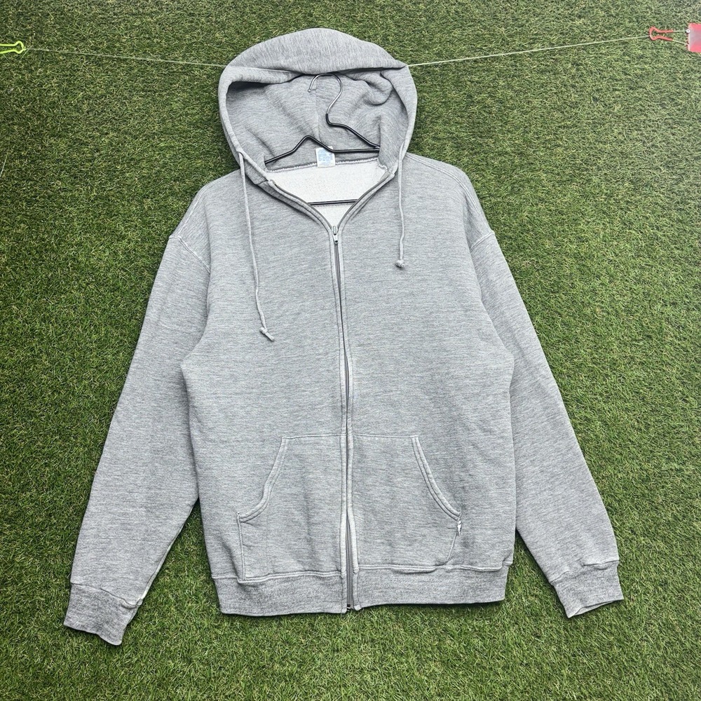 Vintage Russell Athletic Hoodie Mens Large Zip Sweatshirt Made in USA 90s Blank